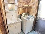 1階　洗面台、洗濯機置き場