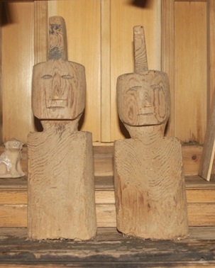 木彫二神像