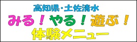 みる！やる！遊ぶ！体験メニュー